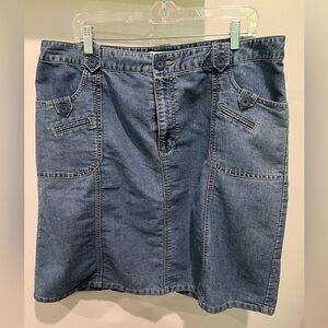 Cherokee Vintage Denim Blue Knee-Length Skirt Size 18